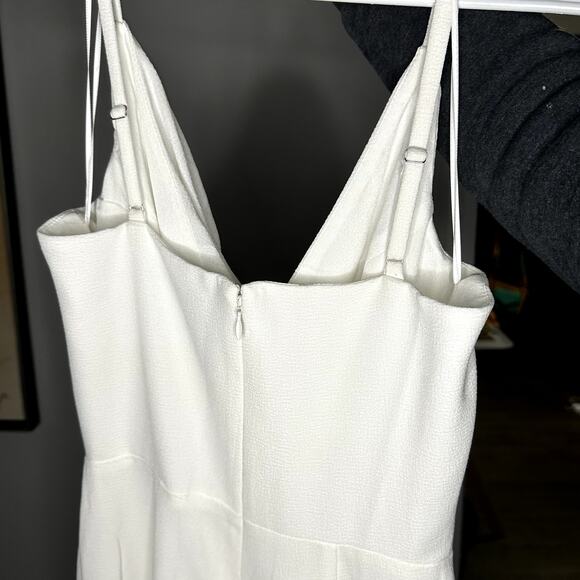 Dress the Population Braxton V-Neck Sleeveless White Wide Leg Jumpsuit XS NEW - Picture 7 of 10